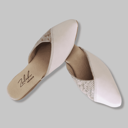 Mules | Blush & Shimmer Snake