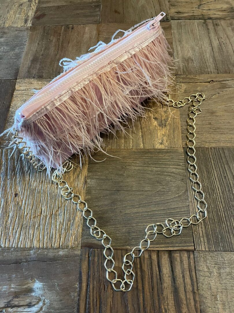 Blush Royale Ostrich Bag