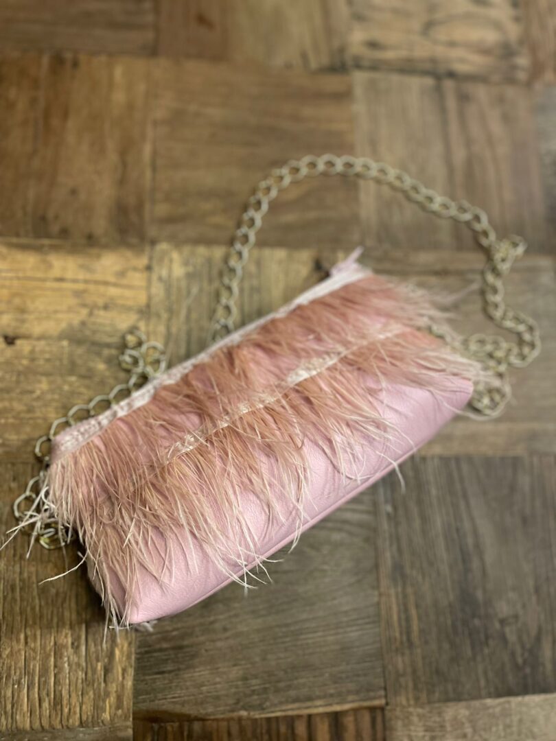 Blush Royale Ostrich Bag - Image 4